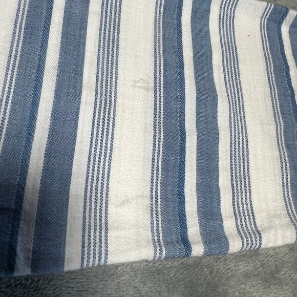 a new day Stripe Button Down Shirt Size Large Nautical Coastal Casual - Picture 12 of 12